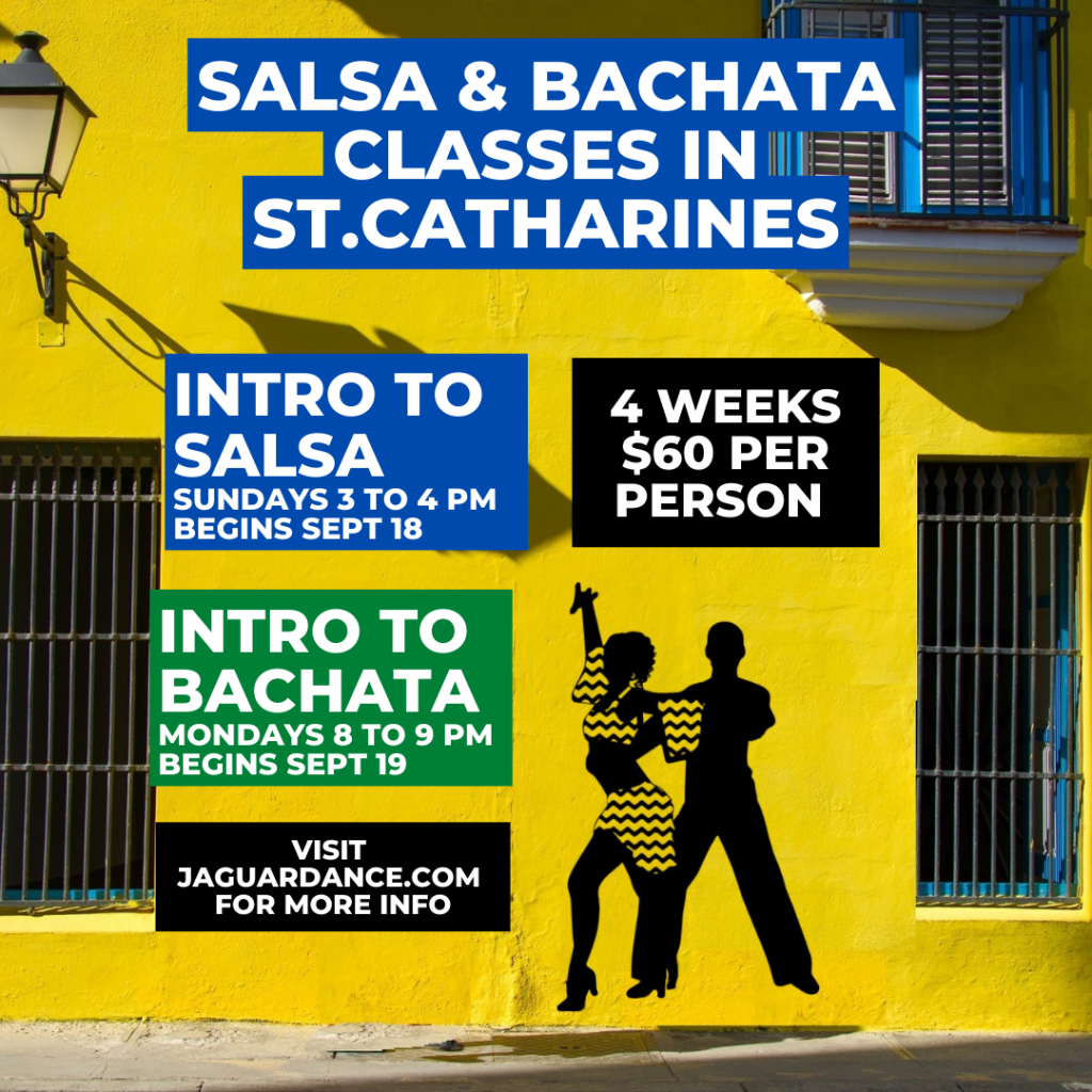 jaguar dance company salsa bachata st. catharines classes infographic